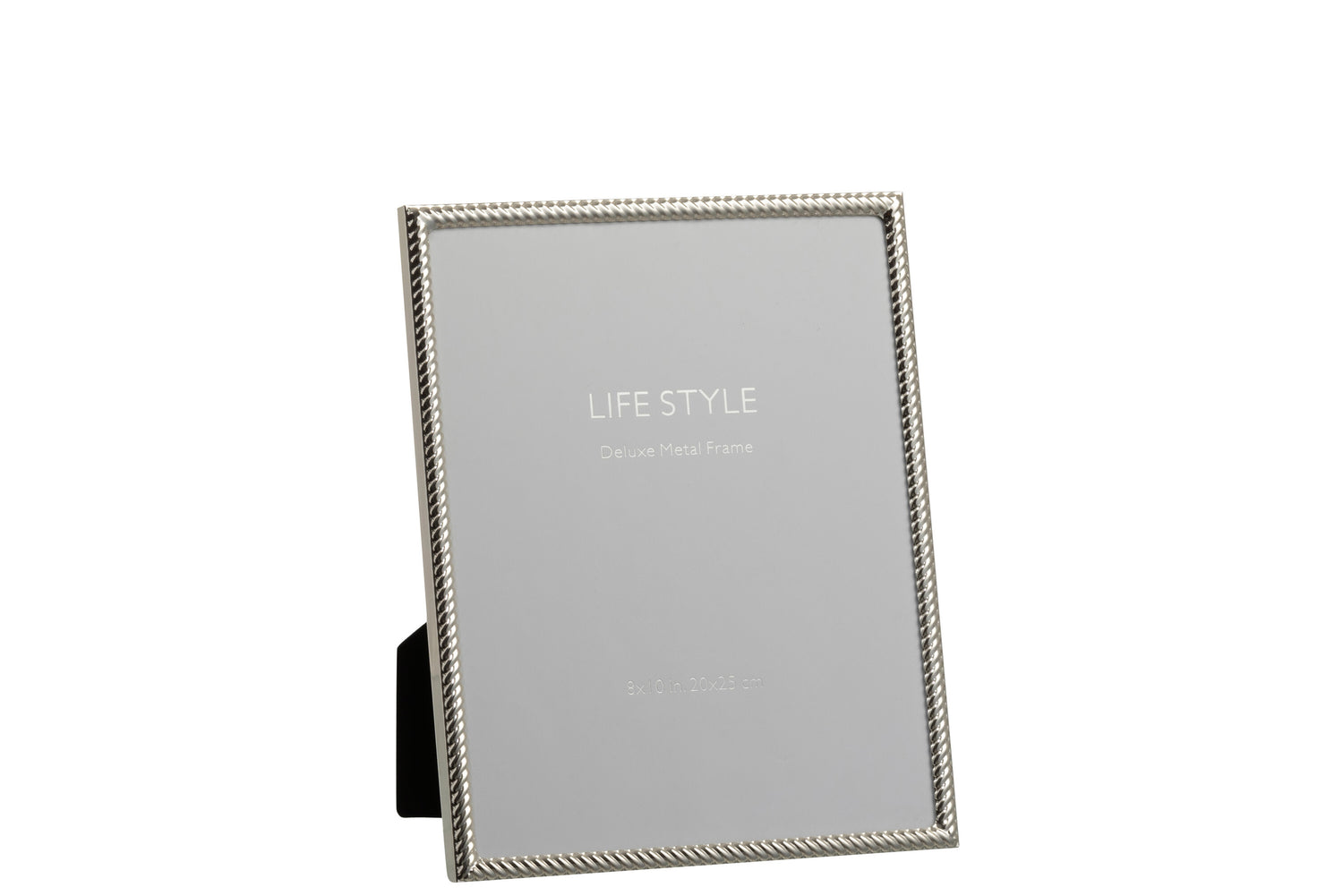 J-Line fotolijst Schuin Lijnen - metaal - zilver - large - 2 stuks