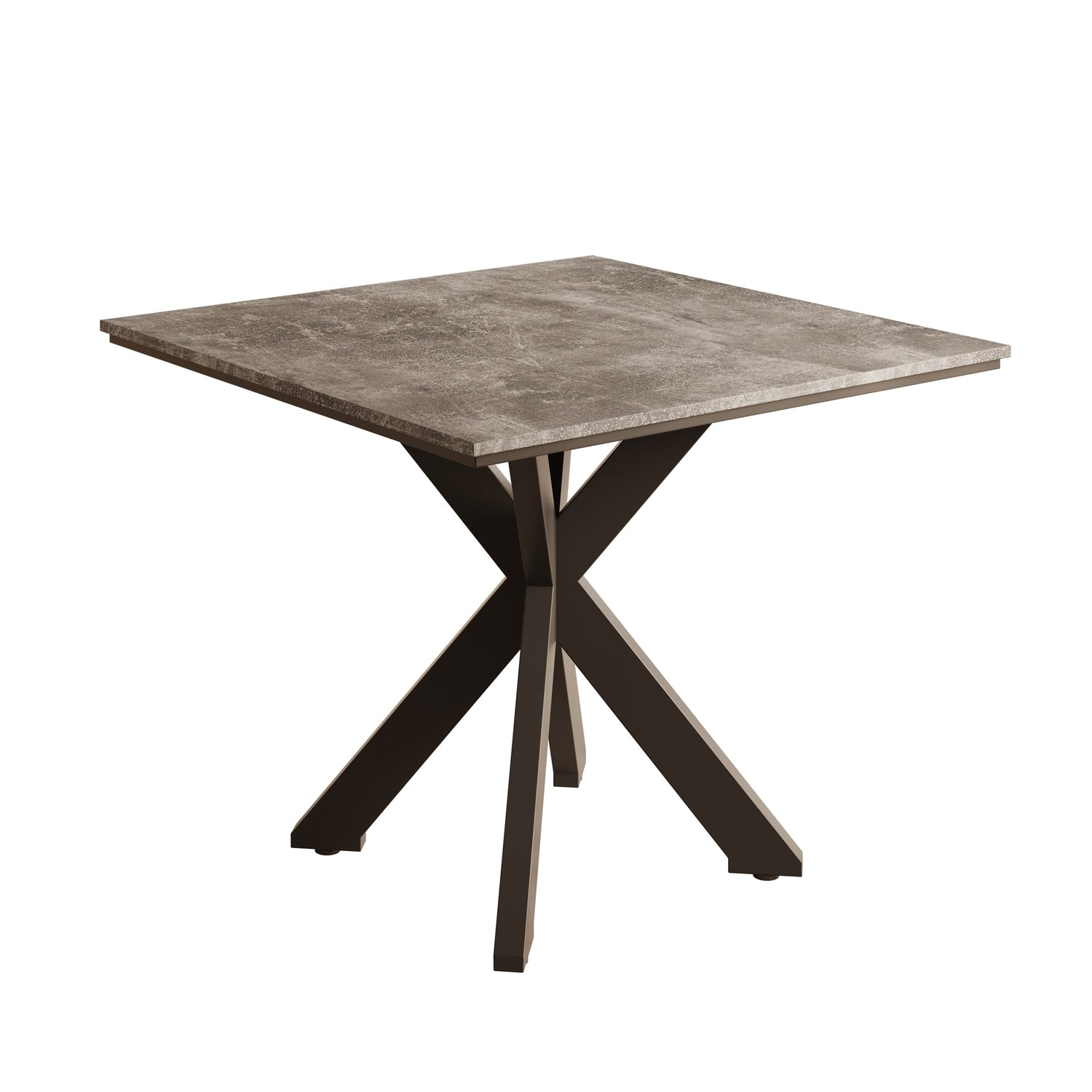 Meubella - Eetkamertafel Pacey - Betonlook - 90 cm