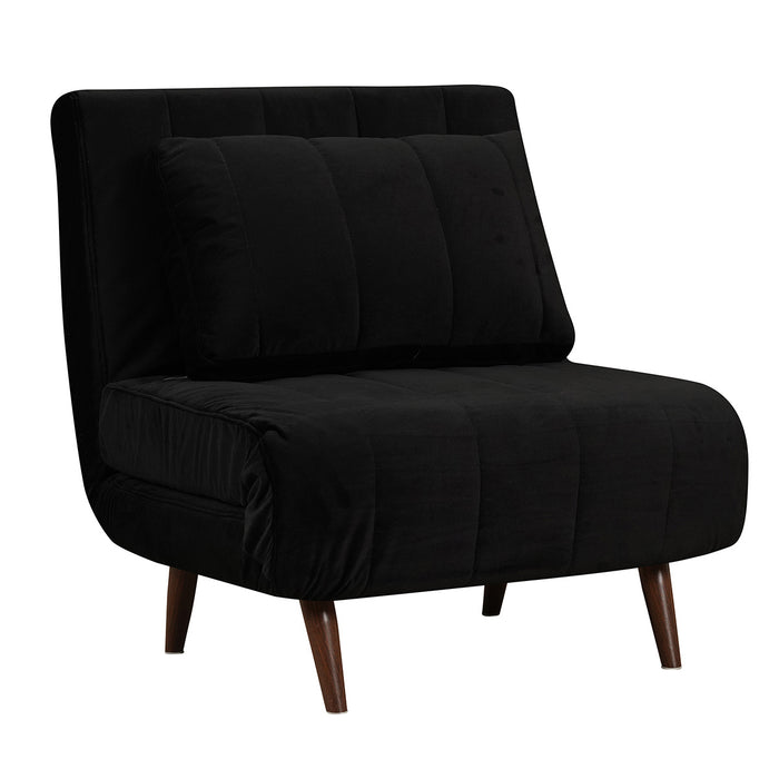 Bronx71 Velvet slaapfauteuil Hanna zwart