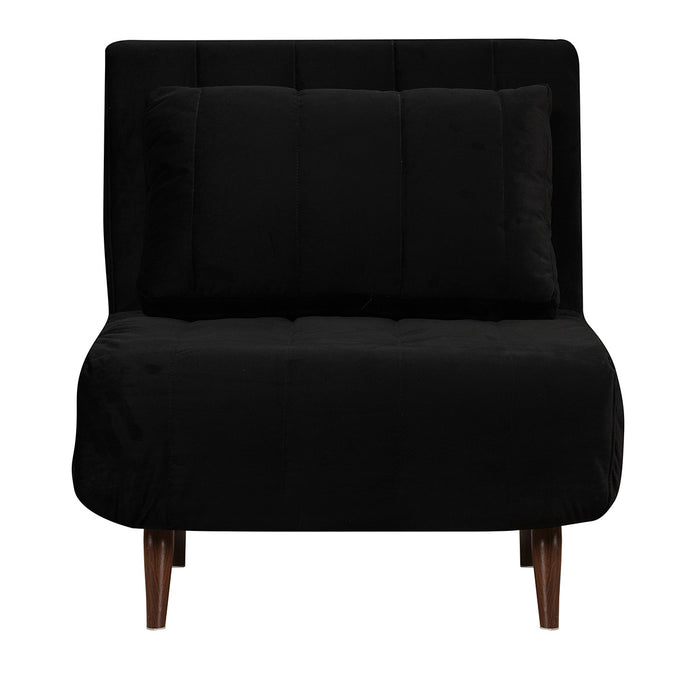 Bronx71 Velvet slaapfauteuil Hanna zwart