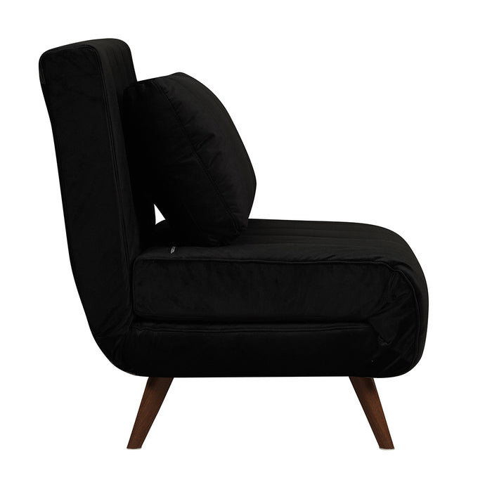 Bronx71 Velvet slaapfauteuil Hanna zwart
