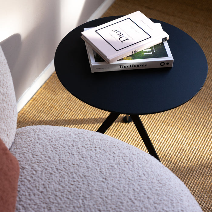 Spinder Design bijzettafel Daley Low - Zwart - Ø 38