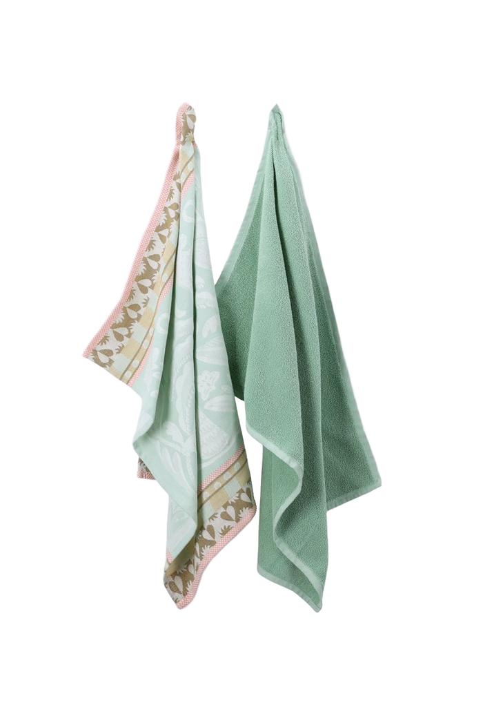 Sissy-Boy Lichtgroene handdoek en theedoek