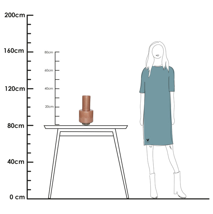 Vase The World Volta Elite brown Ø19 x H36 cm