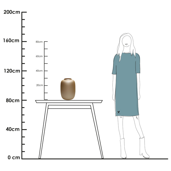 Vase The World Artic S matte gold Ø21 x H29 cm