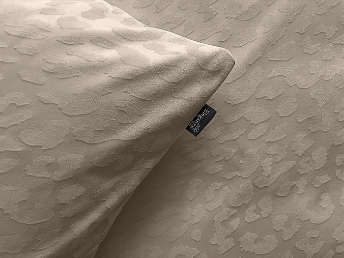 Eleganzzz Dekbedovertrek Micro Mink Leopard - royal sand