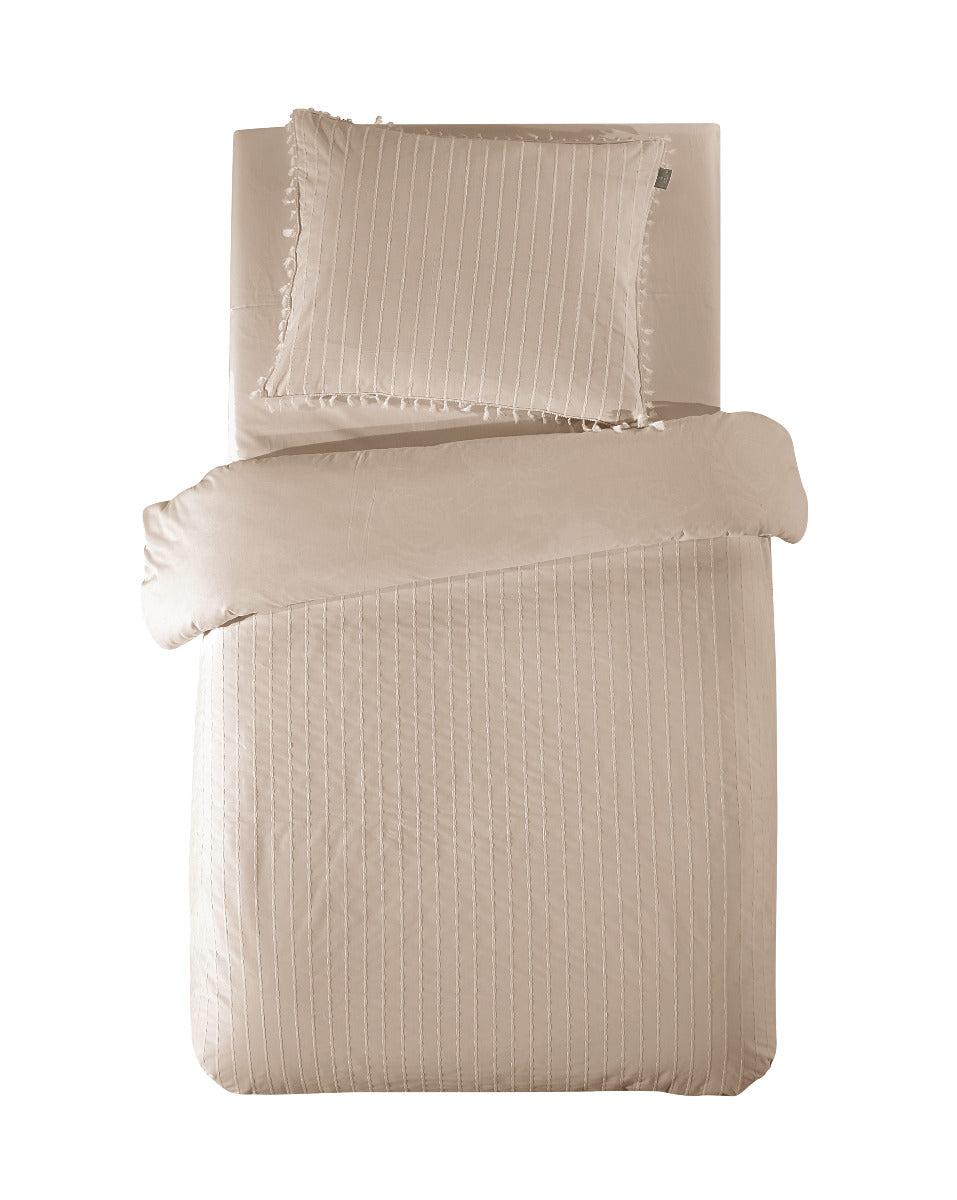 LINNICK Dekbedovertrek Katoen Renforcé Estina - sand