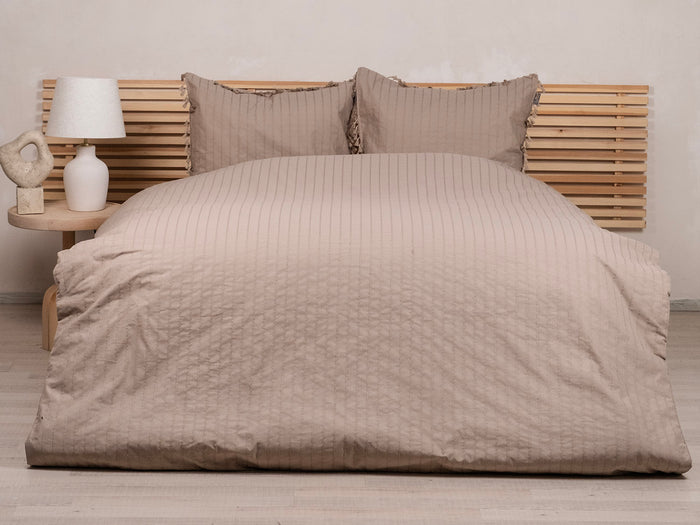 LINNICK Dekbedovertrek Katoen Renforcé Estina - sand