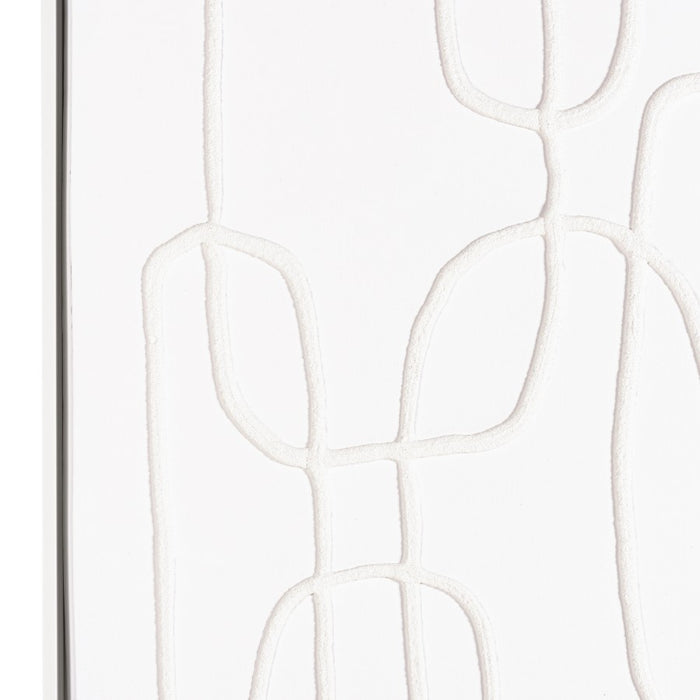 HOMER - Décoration murale 83x123cm lignes abstraites n°2, cadre blanc