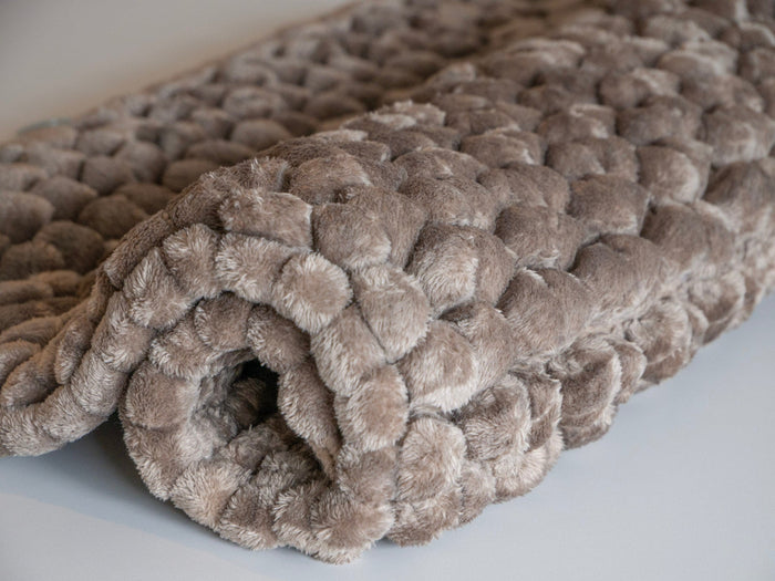 Onyx Badmat Almond | 70 x 120 cm | Bruin | Polyester | Katoen