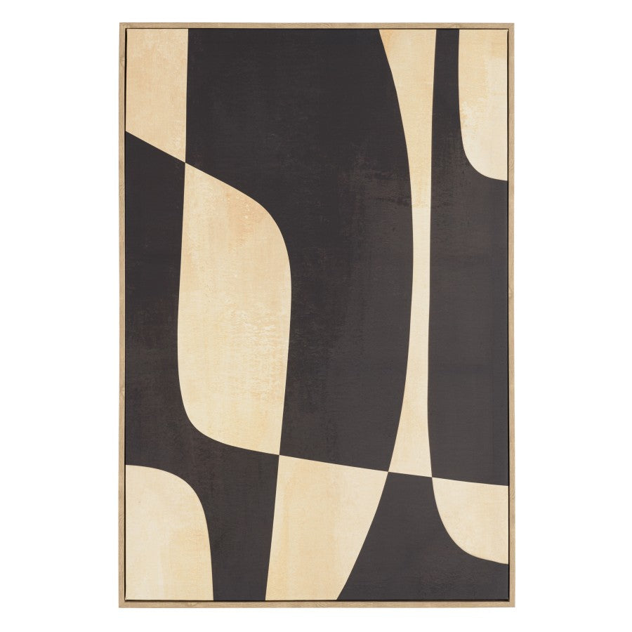 HOMER - Décoration murale 63x93cm imprimés abstraits, cadre naturel