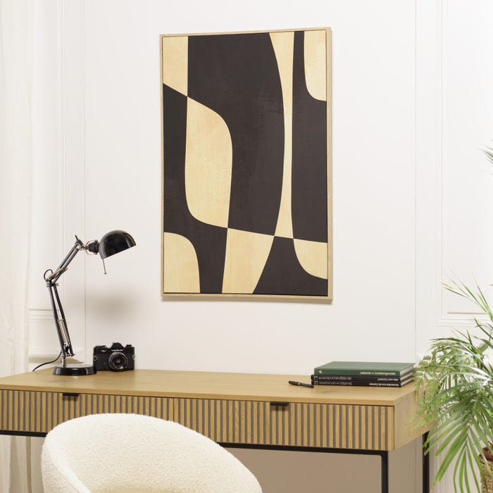 HOMER - Décoration murale 63x93cm imprimés abstraits, cadre naturel