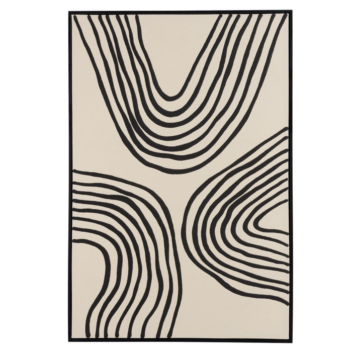 HOMER - Décoration murale B - 83x123cm lignes abstraites, cadre noir