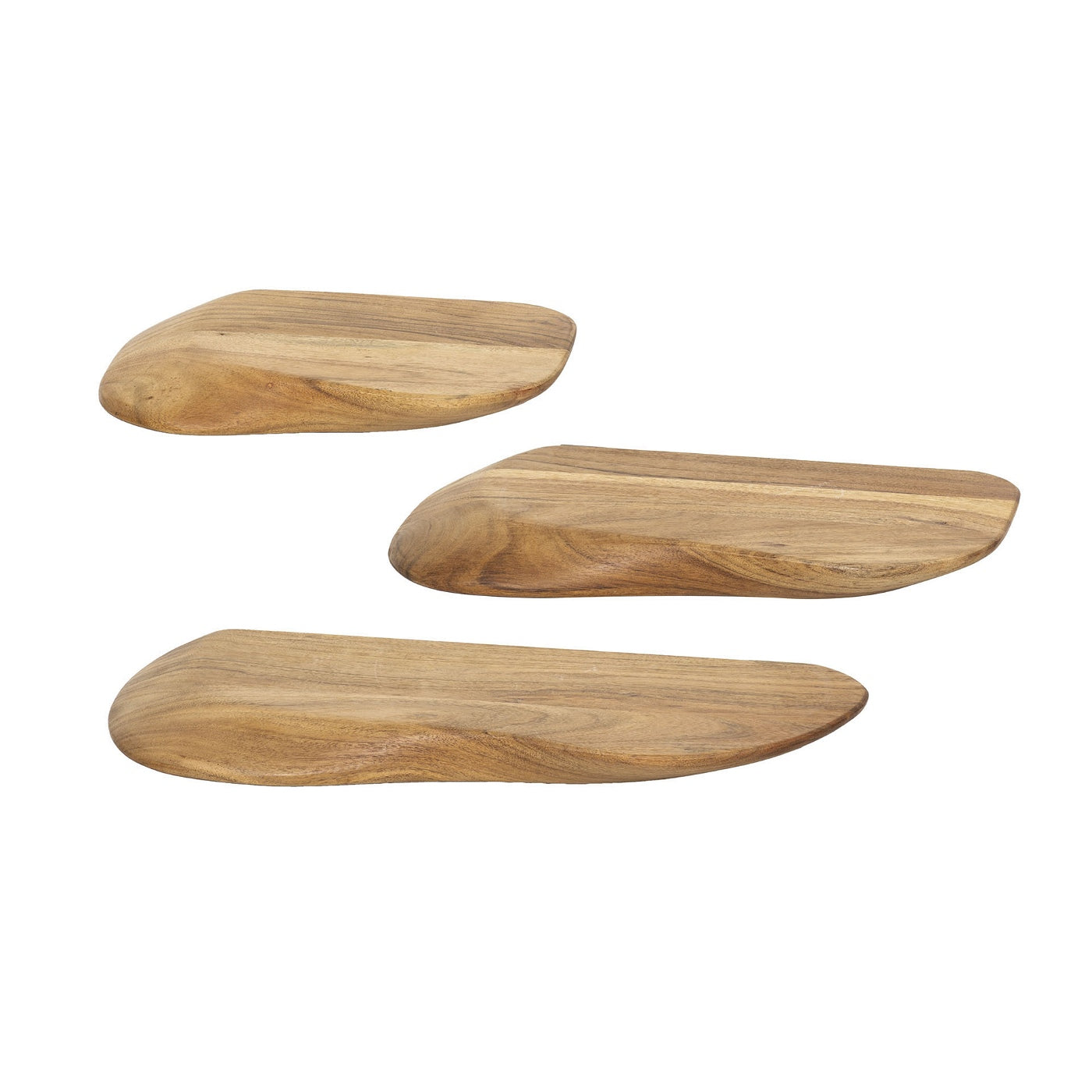 Giga Meubel - Wandschap Acaciahout - Set van 3 - 50x20x4cm - Organic