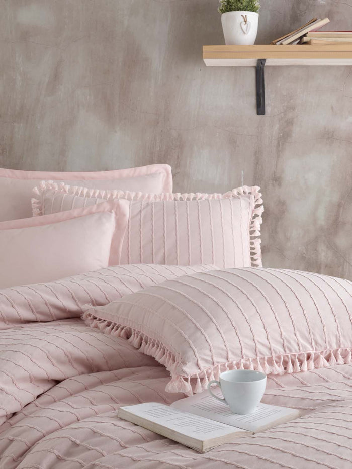 LINNICK Dekbedovertrek Katoen Renforcé Estina - light pink