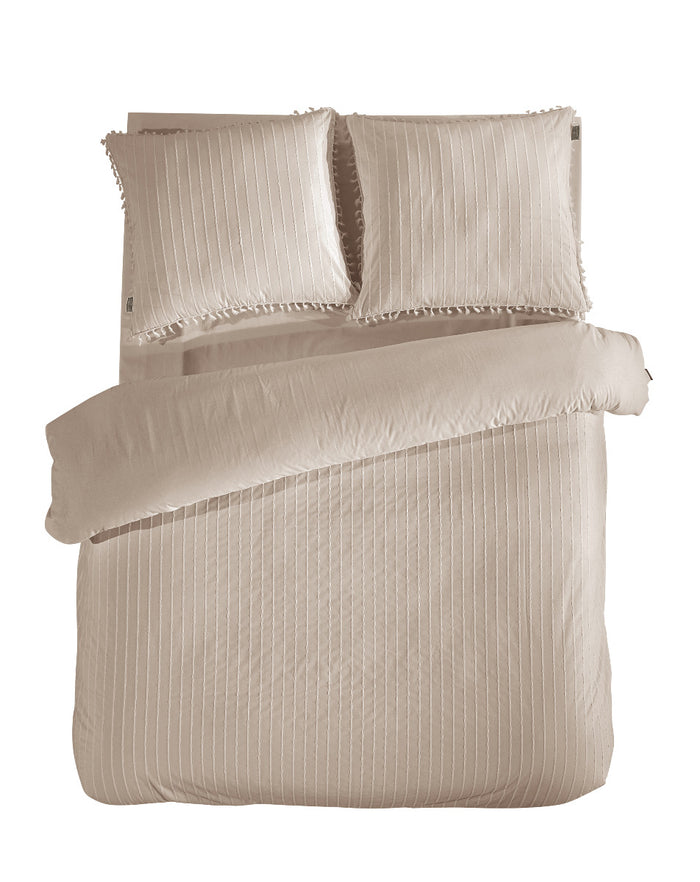 LINNICK Dekbedovertrek Katoen Renforcé Estina - sand