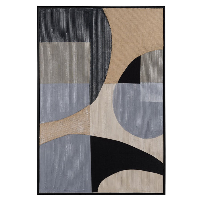 HOMER - Décoration murale 83x123cm formes abstraites n°1, cadre noir