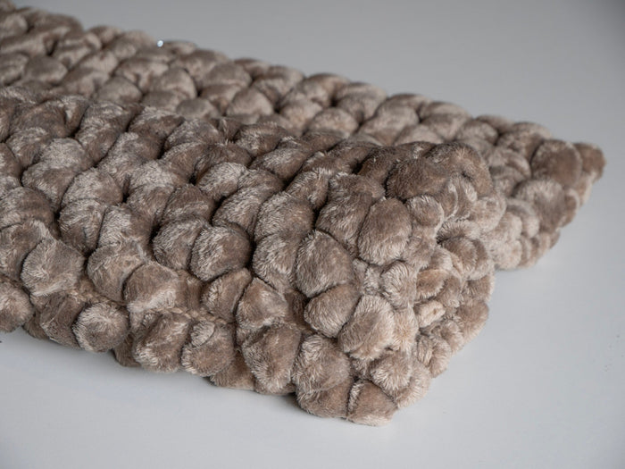 Onyx Badmat Almond | 80 x 160 cm | Bruin | Polyester | Katoen