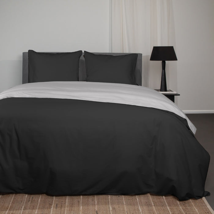 Superieur - Dekbedovertrek - Zwart; Grijs - Lits-jumeaux