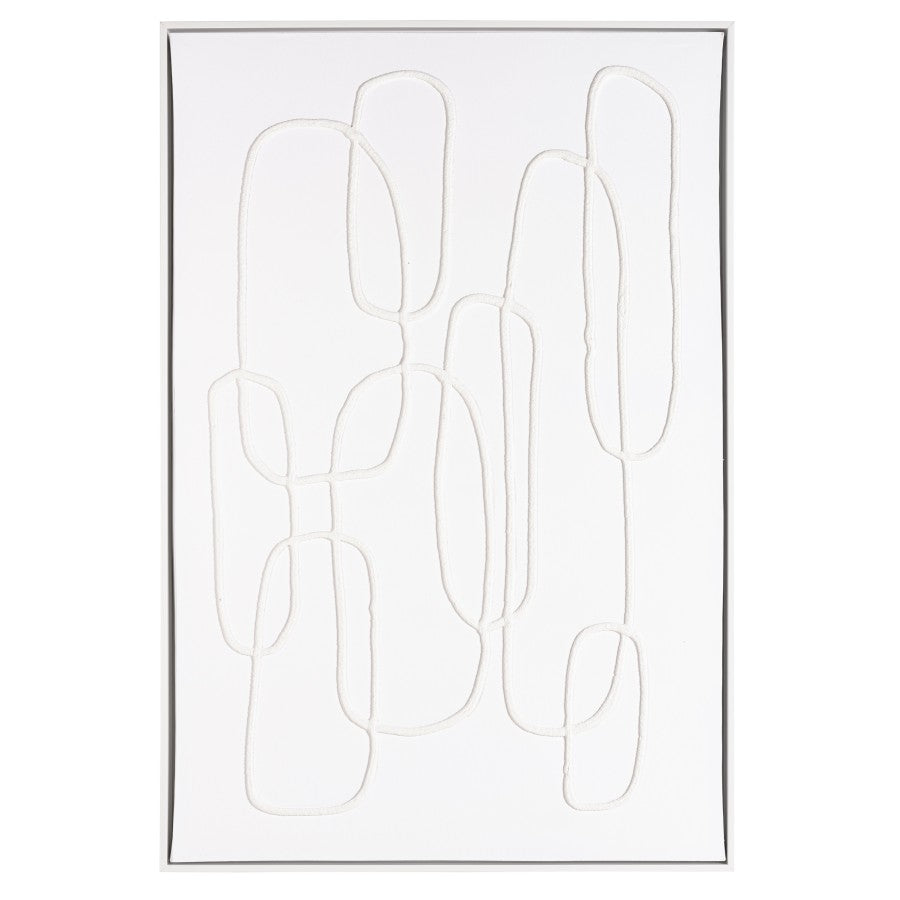 HOMER - Décoration murale 83x123cm lignes abstraites n°2, cadre blanc