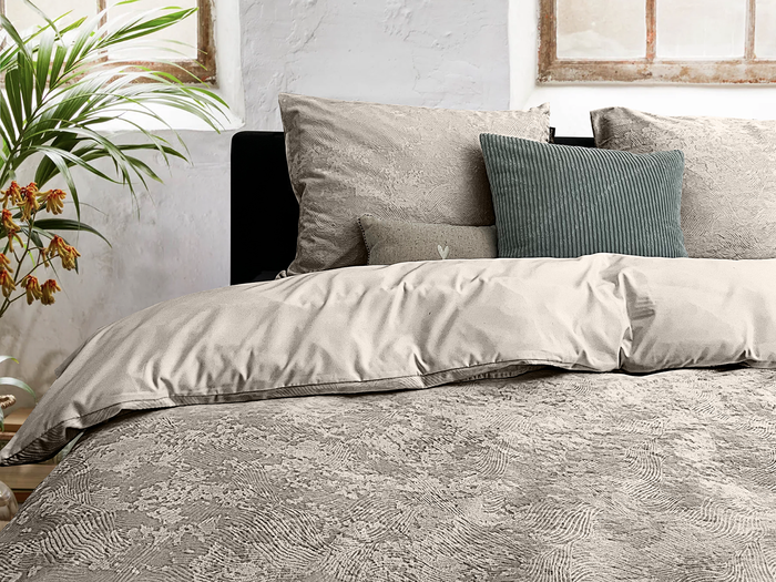 Eleganzzz Dekbedovertrek 3D Embossed Velvet Wave - beige