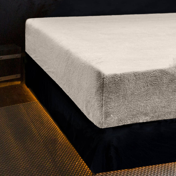 Eleganzzz Hoeslaken Teddy Pluche 35cm Hoekhoogte - off white