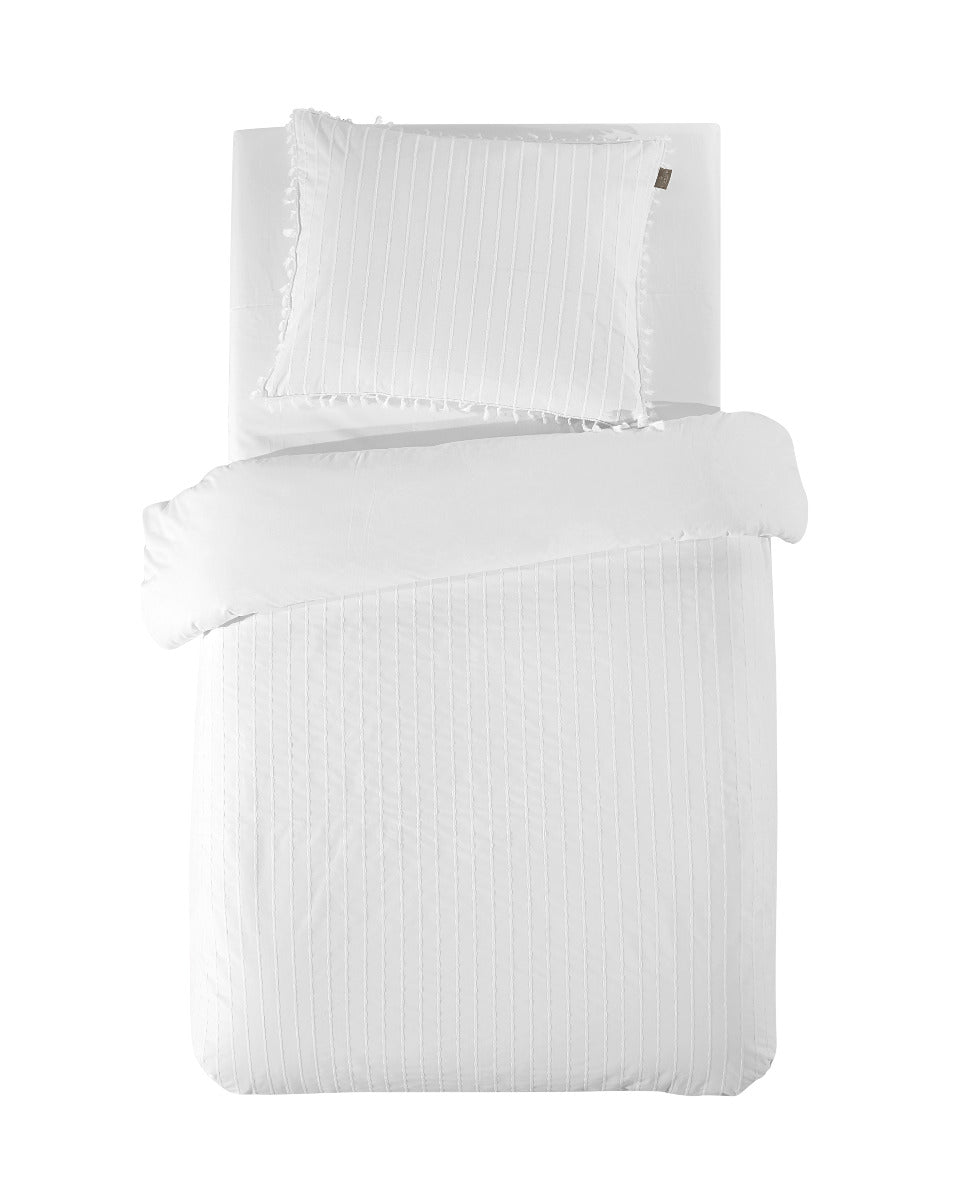 LINNICK Dekbedovertrek Katoen Renforcé Estina - white