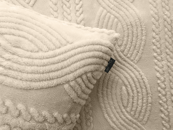 Eleganzzz Dekbedovertrek Jacquard Teddy Pluche - warm sand