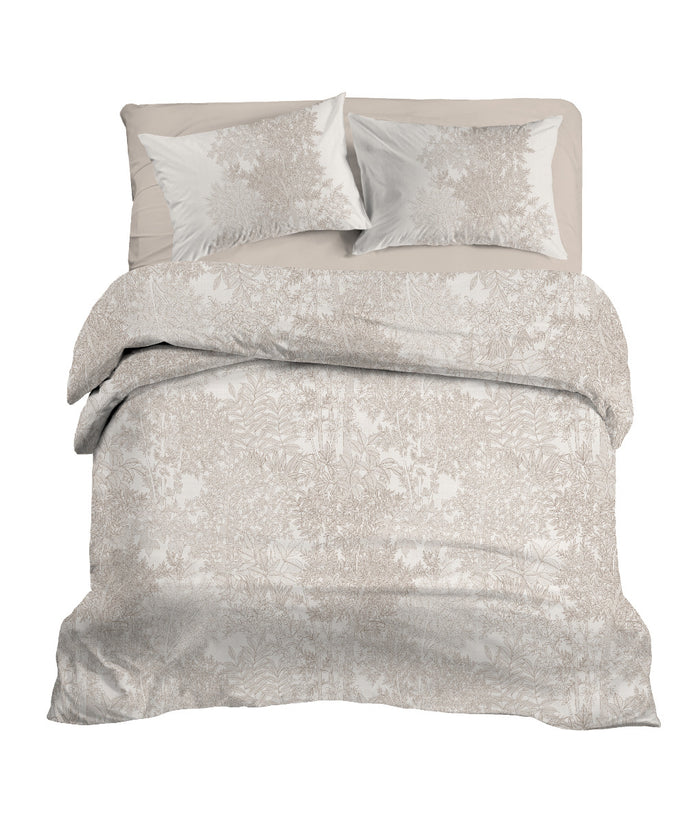 LINNICK Dekbedovertrek Katoen Renforcé Ramina - beige