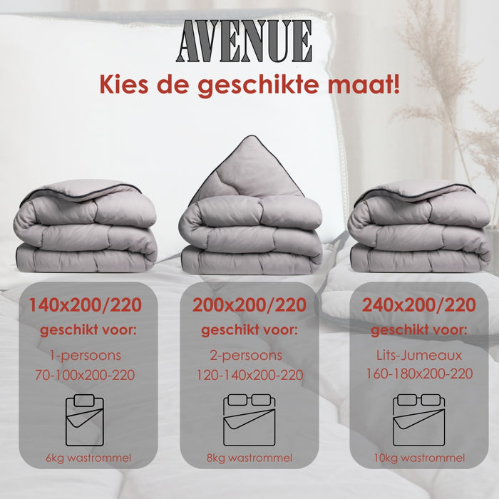 Avenue - Microvezel - Taupe - All-Year Dekbed - 240x220cm
