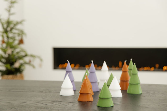 Originalhome denneboom kaars- Flessengroen - M - set van 2