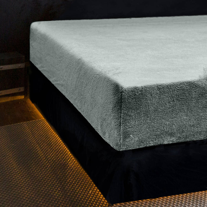 Eleganzzz Hoeslaken Teddy Pluche 35cm Hoekhoogte - jade