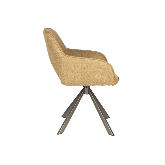 Puur Cindy draaistoel brons - okergeel