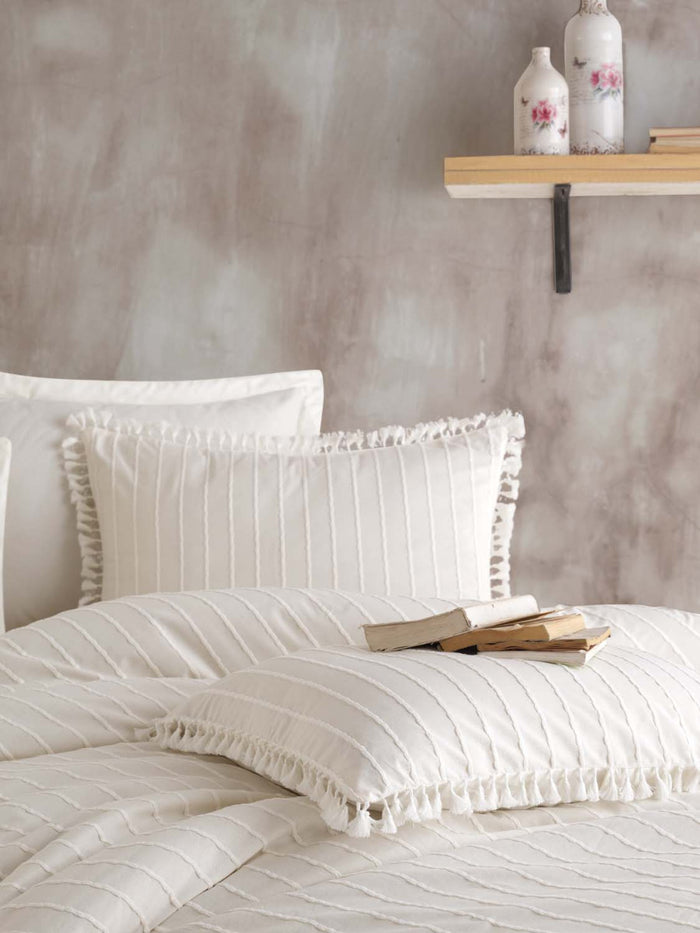 LINNICK Dekbedovertrek Katoen Renforcé Estina - off white