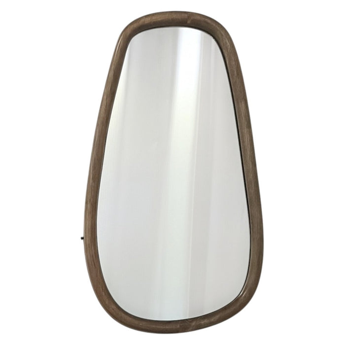 Spiegel Asymmetrisch - Organische Wandspiegel Hout - 33 x 3 x 59,5 cm