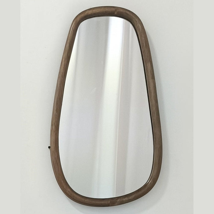 Spiegel Asymmetrisch - Organische Wandspiegel Hout - 33 x 3 x 59,5 cm