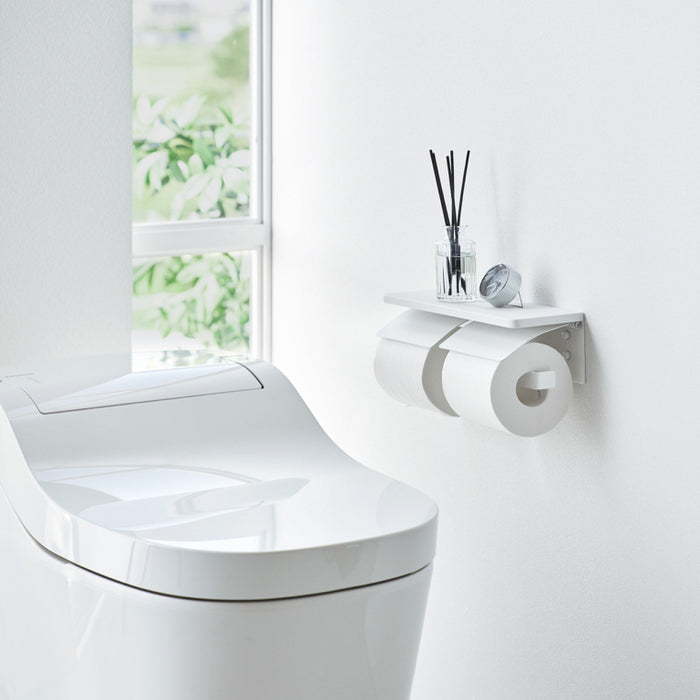 Yamazaki Tower Toiletrolhouder dubbel wandmontage - Wit