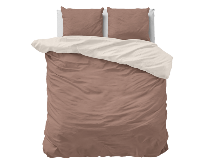 Superieur - Dekbedovertrek - Bruin; Creme - Tweepersoons