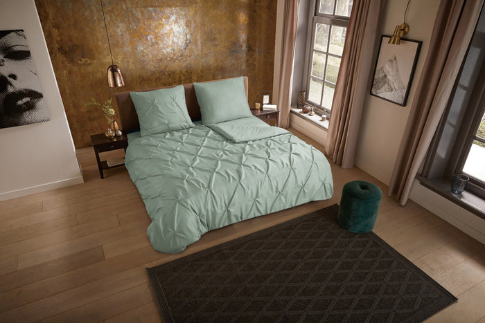 Pure Dekbedovertrek Micropercal Elegance - light sage