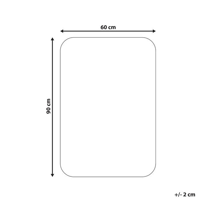 Beliani - URLANA - Badmat - Donkergroen - 60 x 90 cm - Microvezels