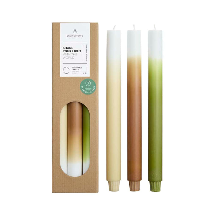 Originalhome dinerkaarsen verloop Fall - 30 cm - set van 3