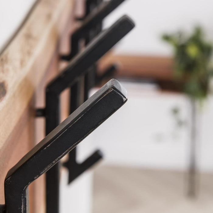 Giga Meubel - Kapstok Naturel Hout - 12-Haaks - 100x30x1cm - Edge