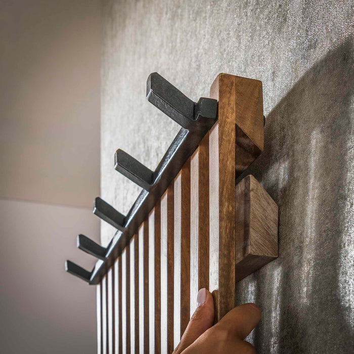 Giga Meubel - Kapstok Hout - 14-Haaks - 161x60x10cm - Tweak