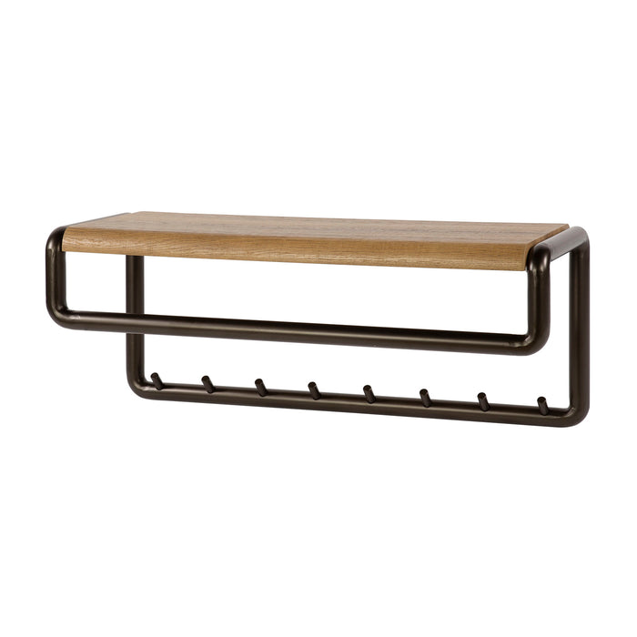 Giga Meubel - Kapstok Bruin Metaal - 8-Haaks - 80x30x33cm - Luno