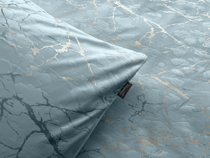 Eleganzzz Dekbedovertrek Marbel Foil Velvet - mineral