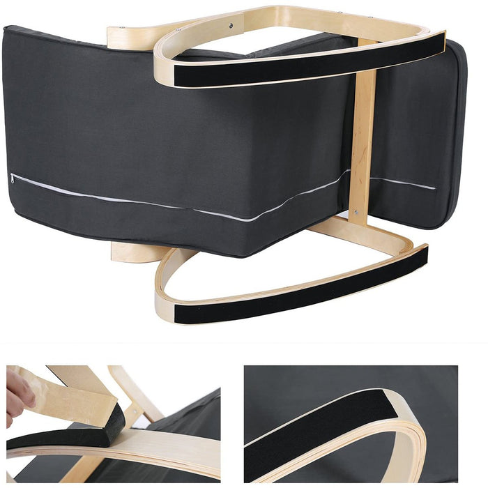 Nancy's Schommelstoel Met Voetensteun - modern - Grijs