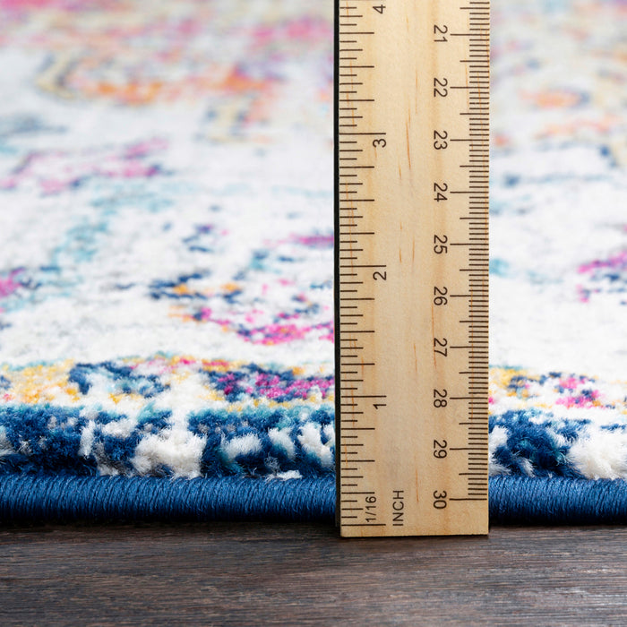 by fonQ Ravari Vloerkleed Ø 120 cm - Turquoise