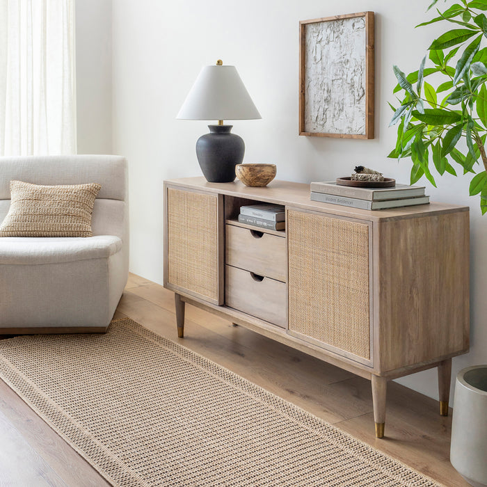 by fonQ Tundra Vloerkleed Loper 80 x 220 cm - Donkerbeige