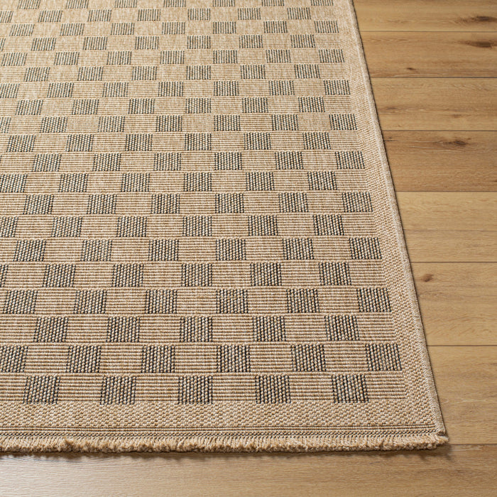 by fonQ Block Vloerkleed Loper 80 x 220 cm - Donkerbeige