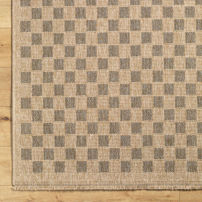 by fonQ Block Vloerkleed Loper 80 x 220 cm - Donkerbeige
